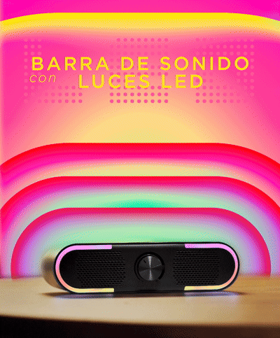 Barra de sonido con luces LED