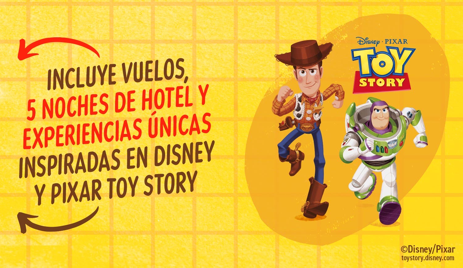Incluye vuelos, hotel y experiencias Toy Story